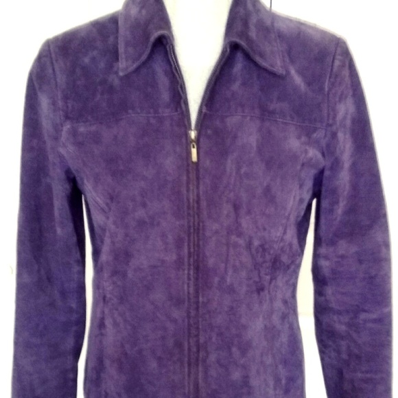 Pritti Purple WASHABLE suede zipper jacket Blazer - Picture 1 of 4